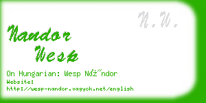 nandor wesp business card